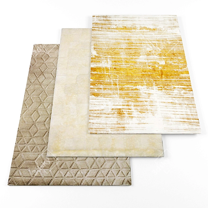 Random Set of 5 Rugs - Exclusive Textures 3D model image 1