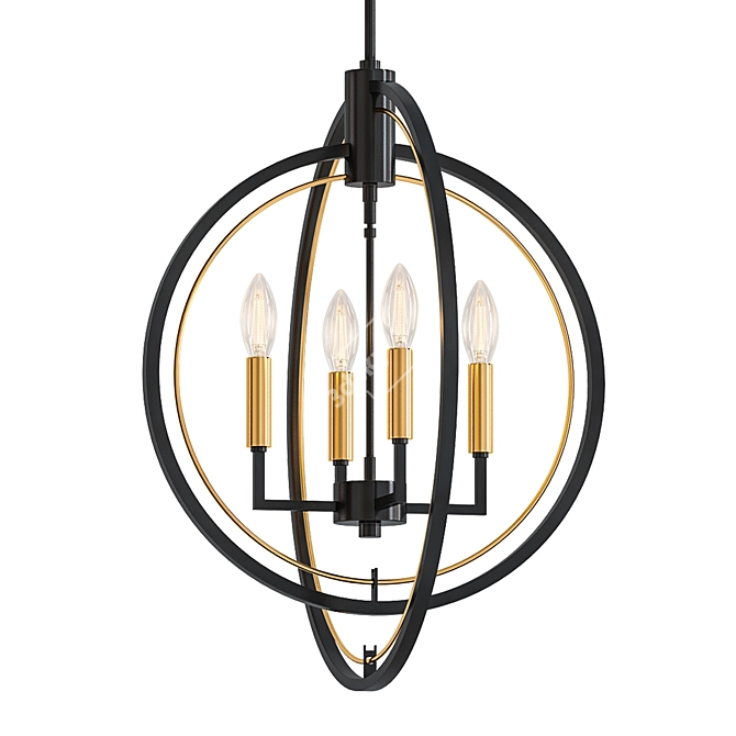 Elegant Illumination: Odyssey Chandelier 3D model image 1