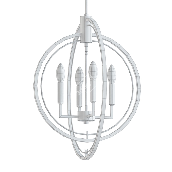 Elegant Illumination: Odyssey Chandelier 3D model image 2