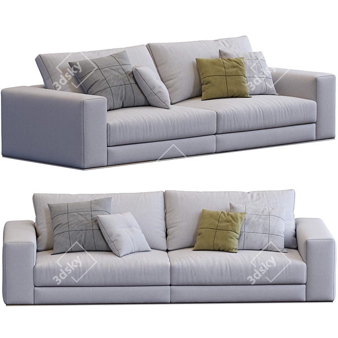 Elegant Hamilton Sofa by Minotti 3D model image 2