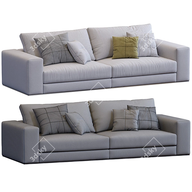 Elegant Hamilton Sofa by Minotti 3D model image 5