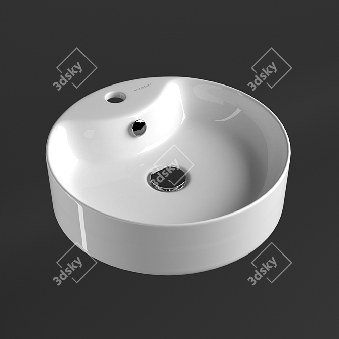 Sanita Luxe Best Shelf: Modern Surface-mounted Washbasin 3D model image 1