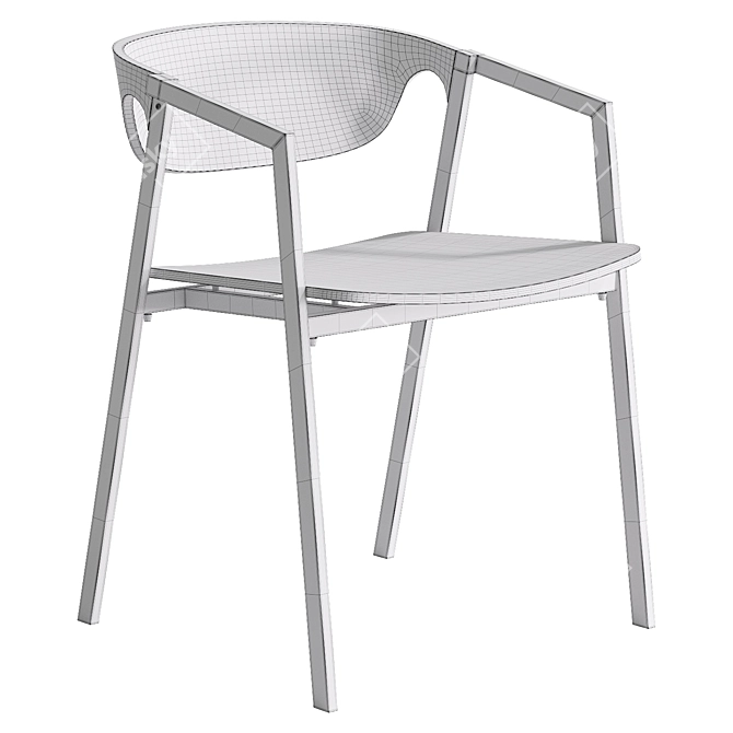 S.A.C. Stacking Dining Chair 3D model image 4