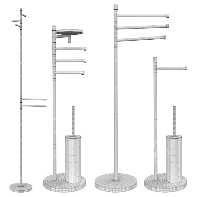 BERTOCCI Cinquecento Floor Stand Set 3D model image 3