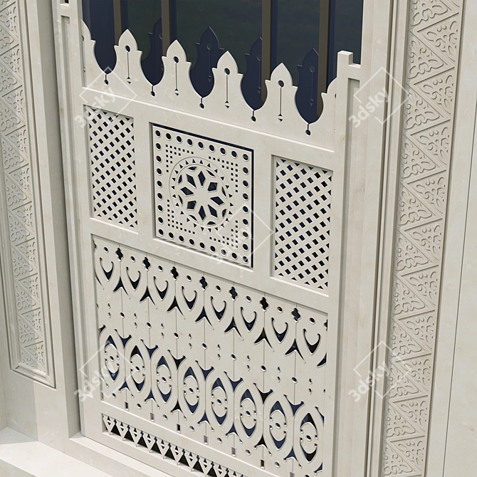 Elegant Arabic Window 3D model image 3