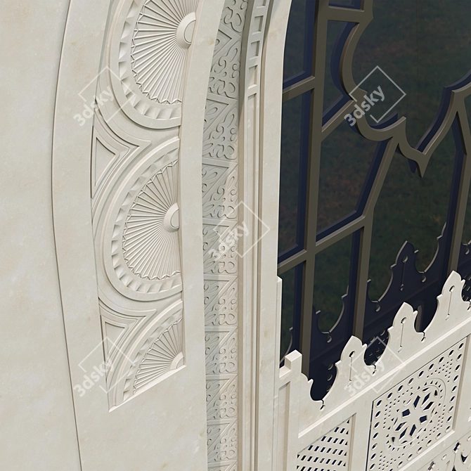 Elegant Arabic Window 3D model image 4