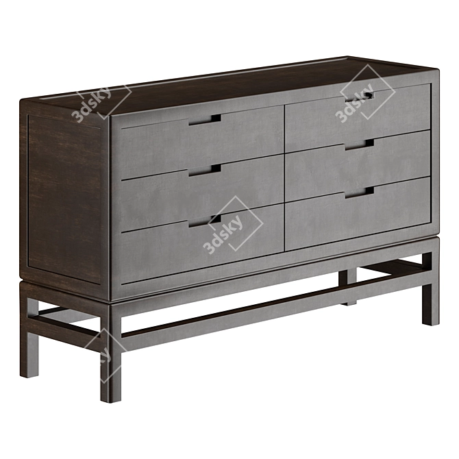 DE PADOVA SILENT Oak Dresser | Integrated Handles 3D model image 1