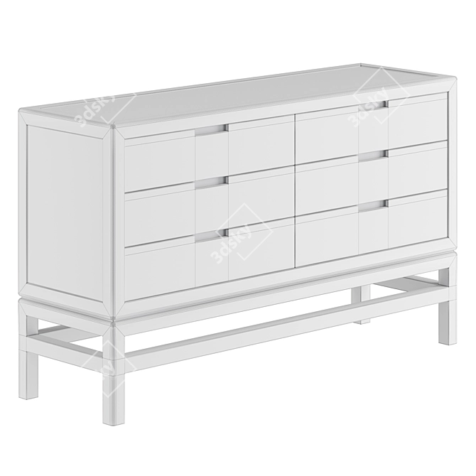 DE PADOVA SILENT Oak Dresser | Integrated Handles 3D model image 3