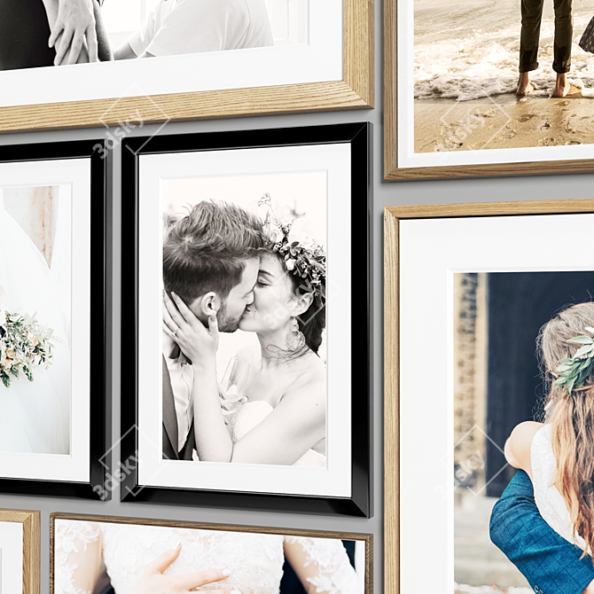 10-Piece Multi-Frame Wedding Art Set 3D model image 5