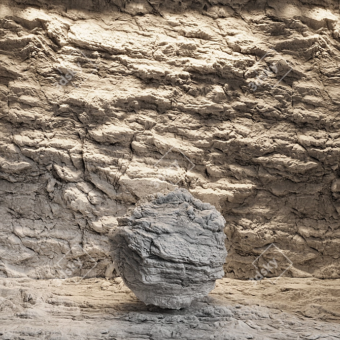 Natural Stone Interior Rock 3D model image 1