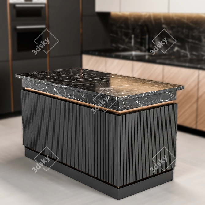 Sleek Kitchen Haven 3D model image 7