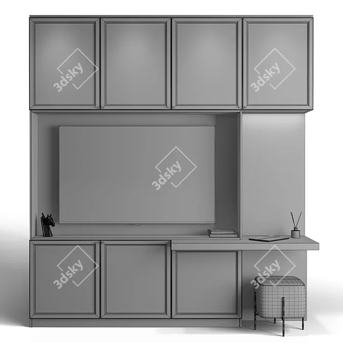 Customizable TV Wall Unit by Mr.Doors - Plaza 3D model image 4