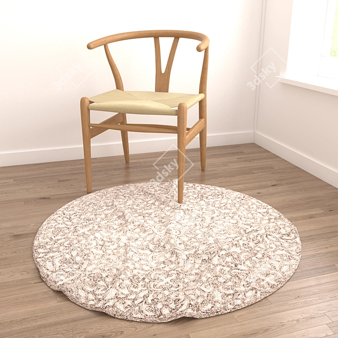 Versatile Round Rugs Set 3D model image 2