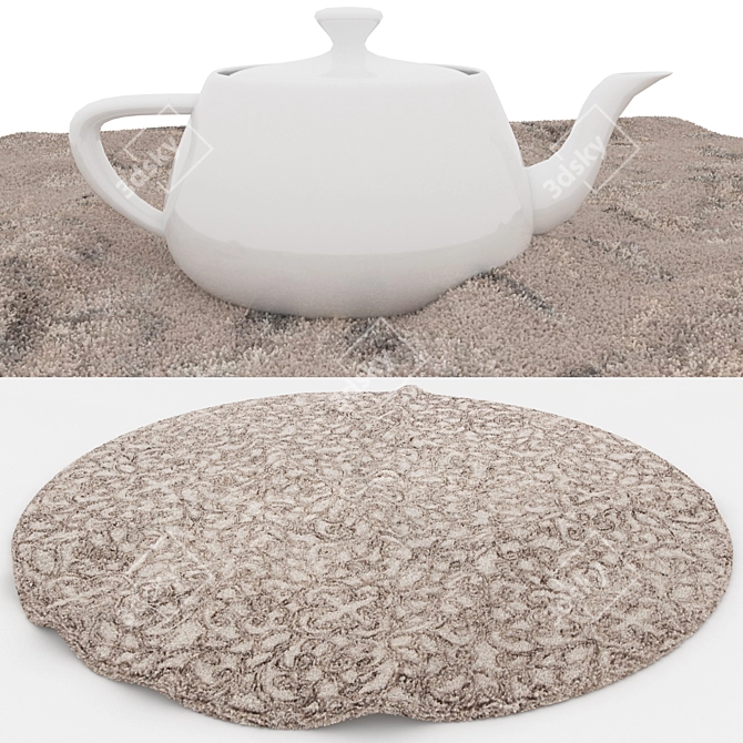 Versatile Round Rugs Set 3D model image 4