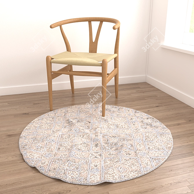 Versatile Round Rugs Set 3D model image 6