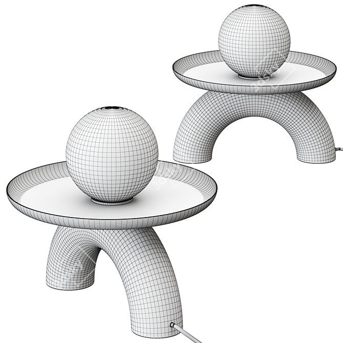 Elegant Popy Table Lamp 3D model image 2