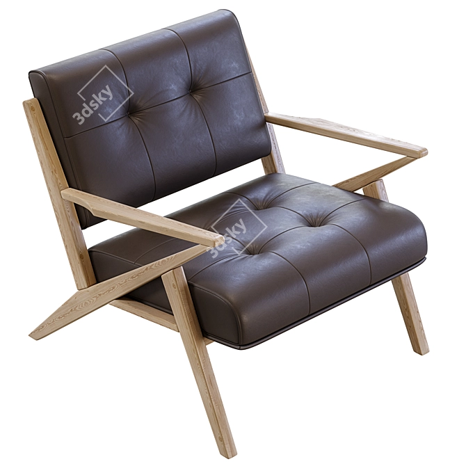 Contemporary Christenia Lounge Chair 3D model image 2