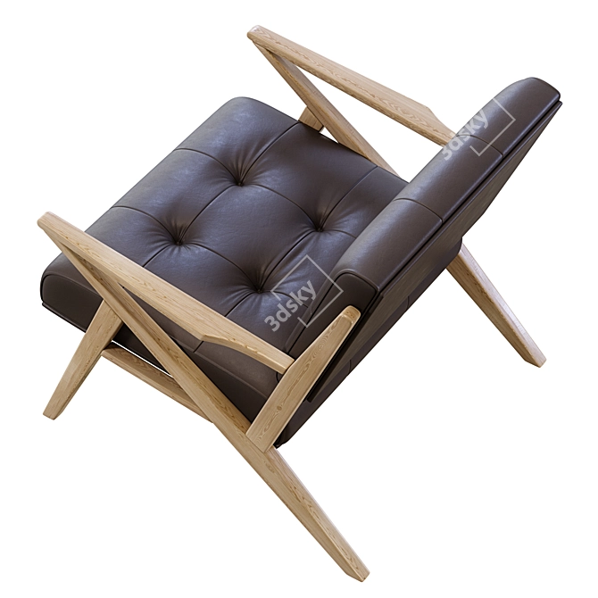 Contemporary Christenia Lounge Chair 3D model image 3