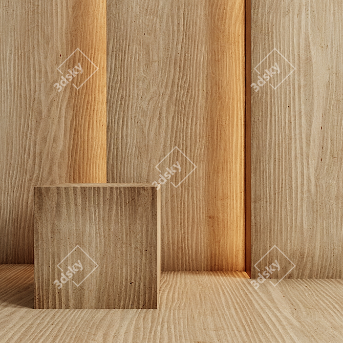 Wood 3 - High Definition 3D Textures 3D model image 1