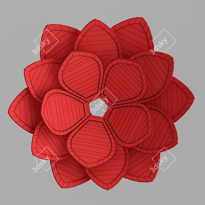 Elegant Capiz Flower Pendant 3D model image 5