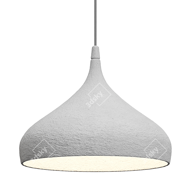 Elegant Spinning Pendant Light 3D model image 3