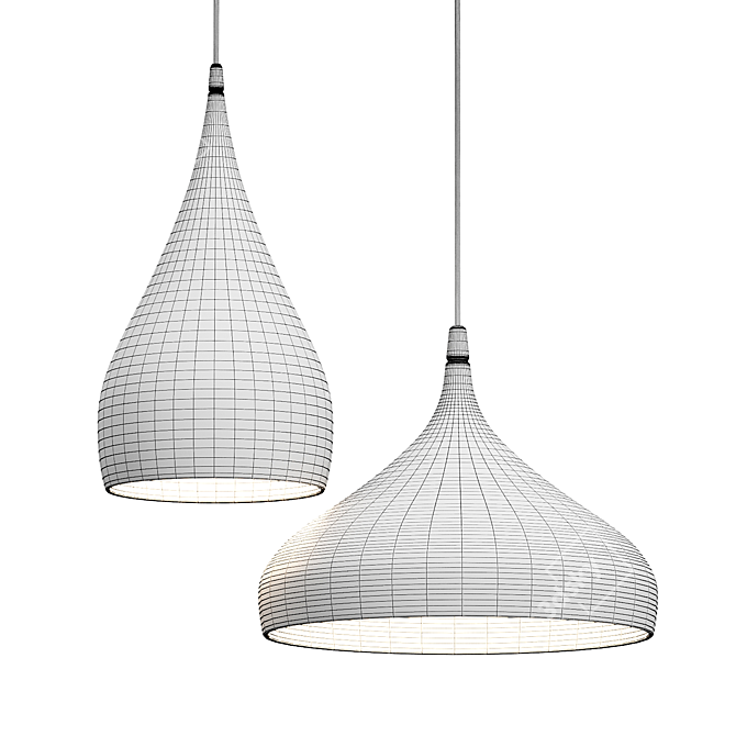 Elegant Spinning Pendant Light 3D model image 4