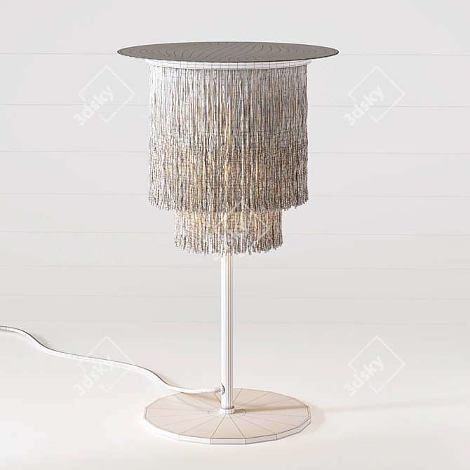 Elegant Frangie Brass Lamp 3D model image 2