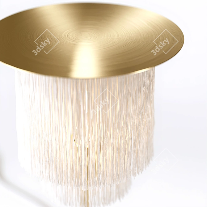Elegant Frangie Brass Lamp 3D model image 4