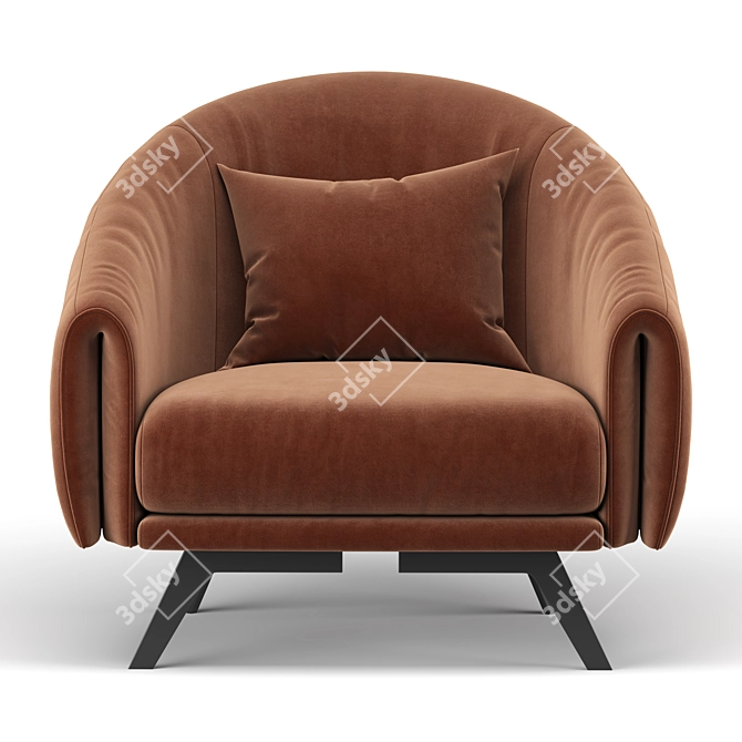 Sleek Saddie Armchair: Modern 2013 Design 3D model image 3