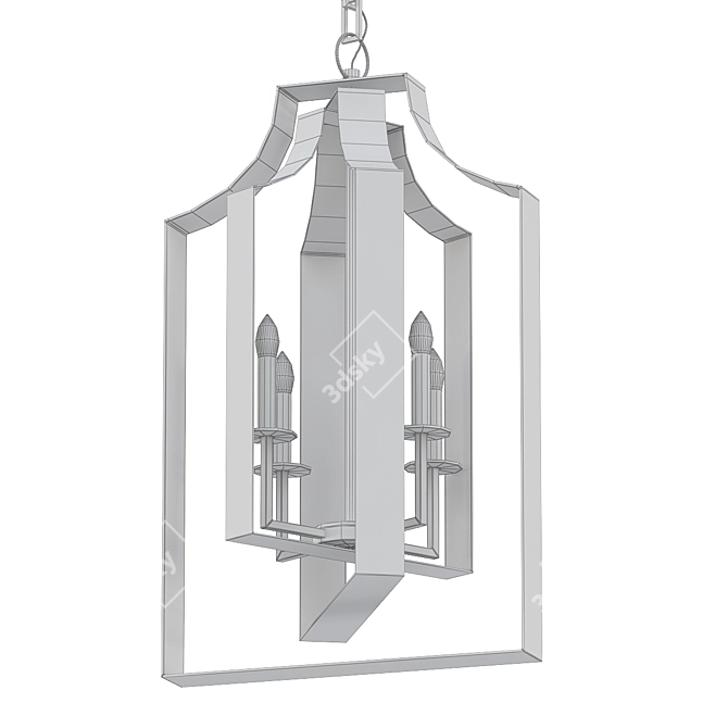 Moonlit Elegance Pendant 3D model image 2