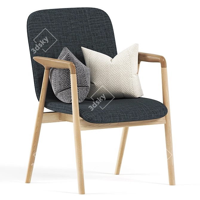 Minimalistic Miyazaki Chair: Modern Elegance for Your Space 3D model image 1