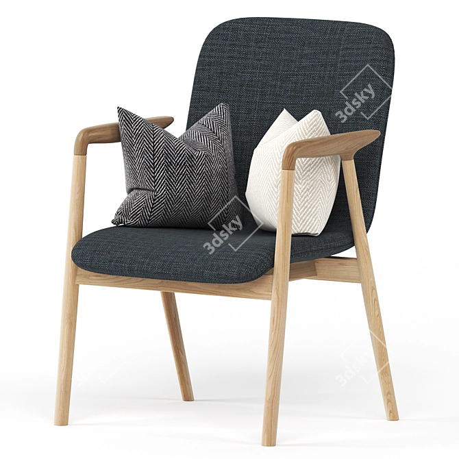 Minimalistic Miyazaki Chair: Modern Elegance for Your Space 3D model image 2