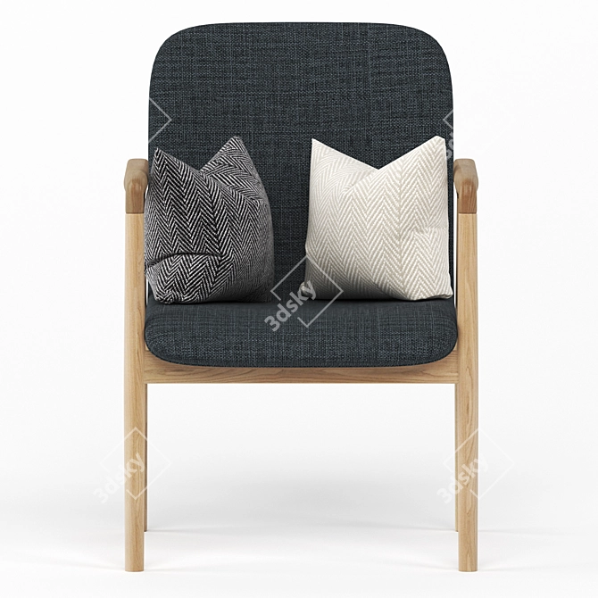 Minimalistic Miyazaki Chair: Modern Elegance for Your Space 3D model image 3