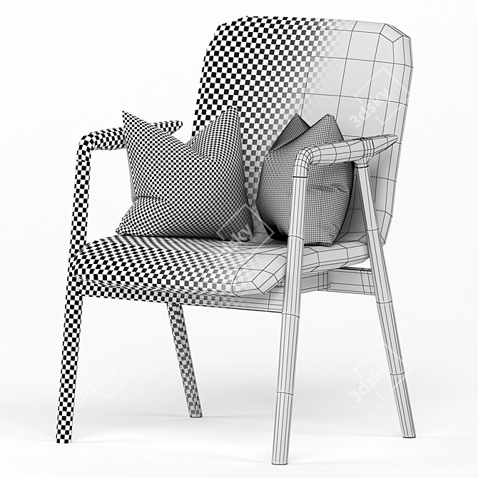 Minimalistic Miyazaki Chair: Modern Elegance for Your Space 3D model image 6