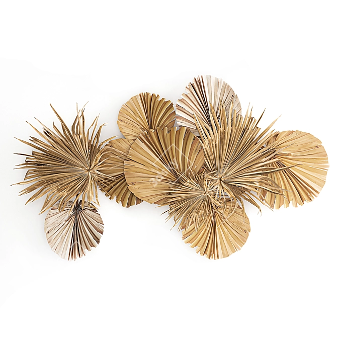 Eco Wall Decor: Bouquet of Dried Flowers 3D model image 3