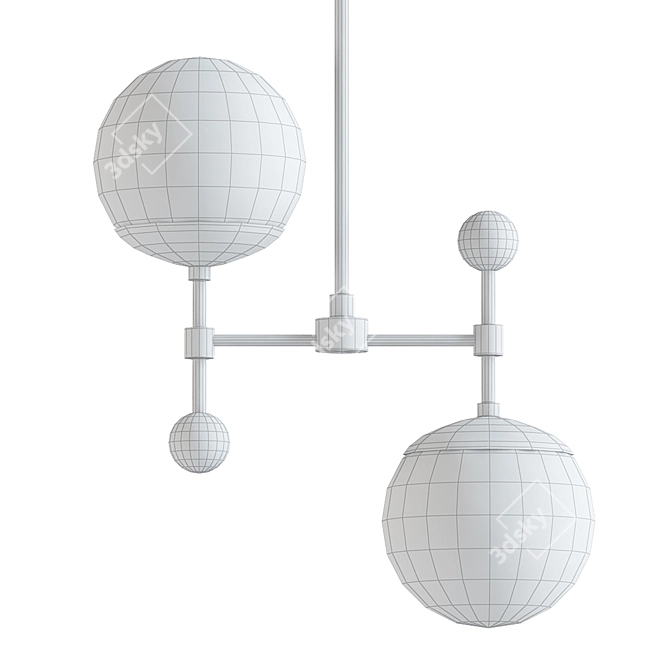 Modern Hanging Globe Light 3D model image 2