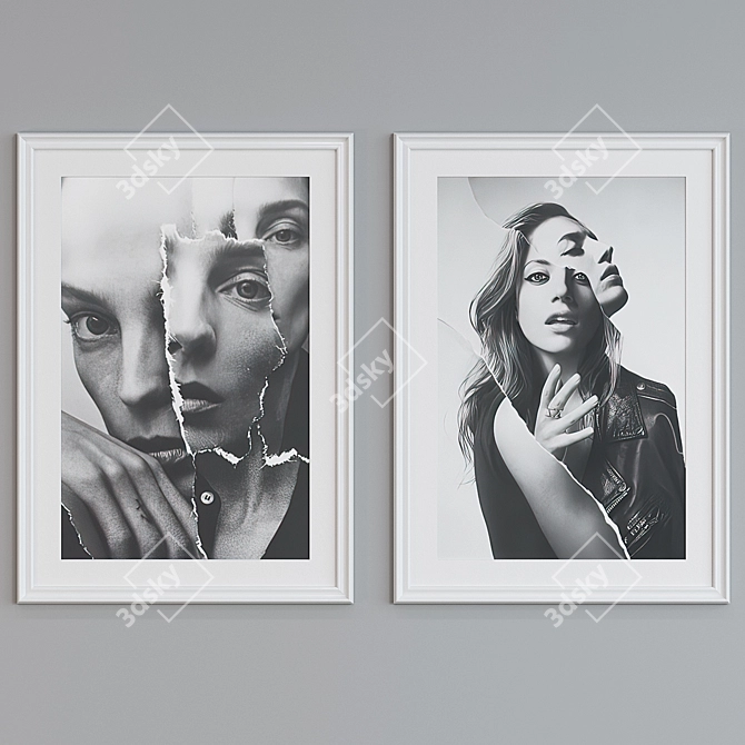 Modern Frame Set: Abstract Portraits 3D model image 2