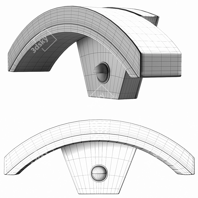 Motion-sensing LED Street Light 3D model image 4