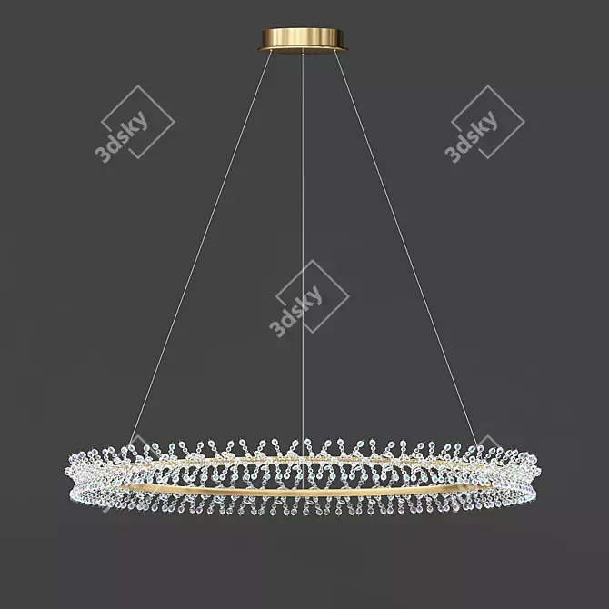 Modern Crystal LED Pendant Lamp - Laurel 3D model image 1