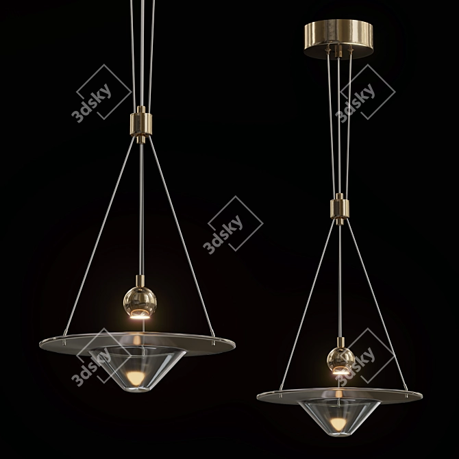 Elegant Clepsydra Design Lamp 3D model image 1