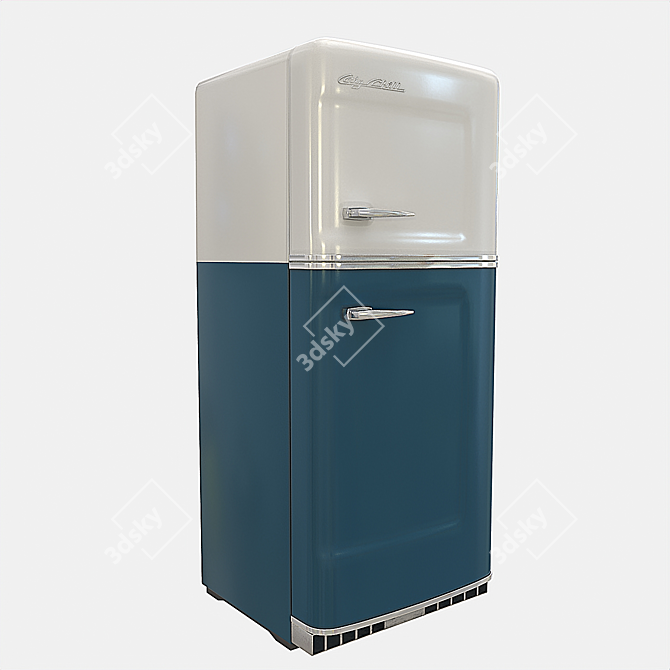 Retro Fridge: Timeless Elegance for Every Home 3D model image 1