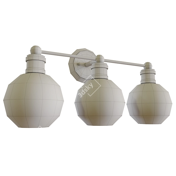 Modern 3-Light Hansford Pendant 3D model image 2