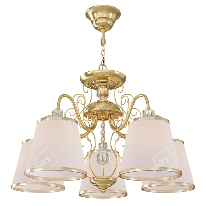 Elegant Driana Pendant Chandelier 3D model image 1