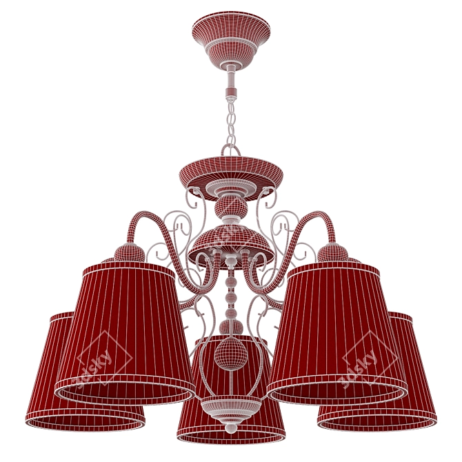 Elegant Driana Pendant Chandelier 3D model image 2