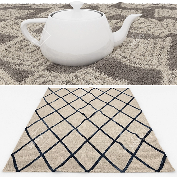 Versatile Rug Set: 6 Options for Close-Ups and Distanced Shots 3D model image 3