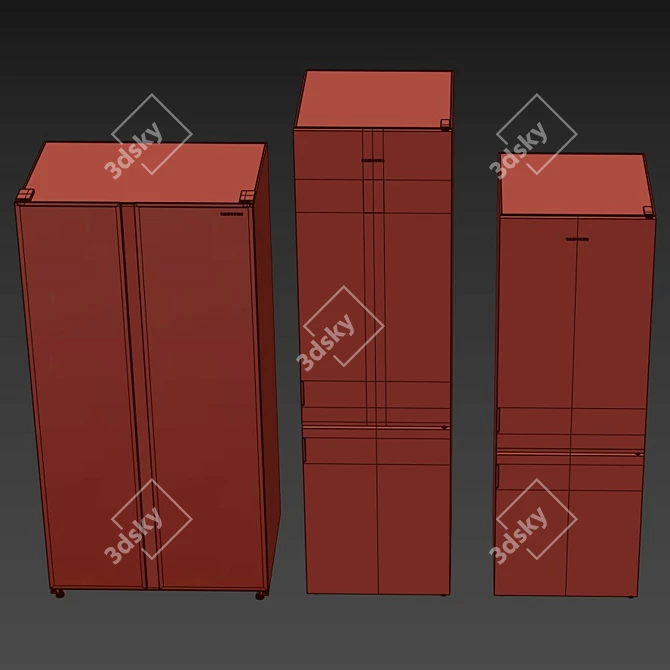 Samsung Refrigerators: Stylish & Spacious 3D model image 6