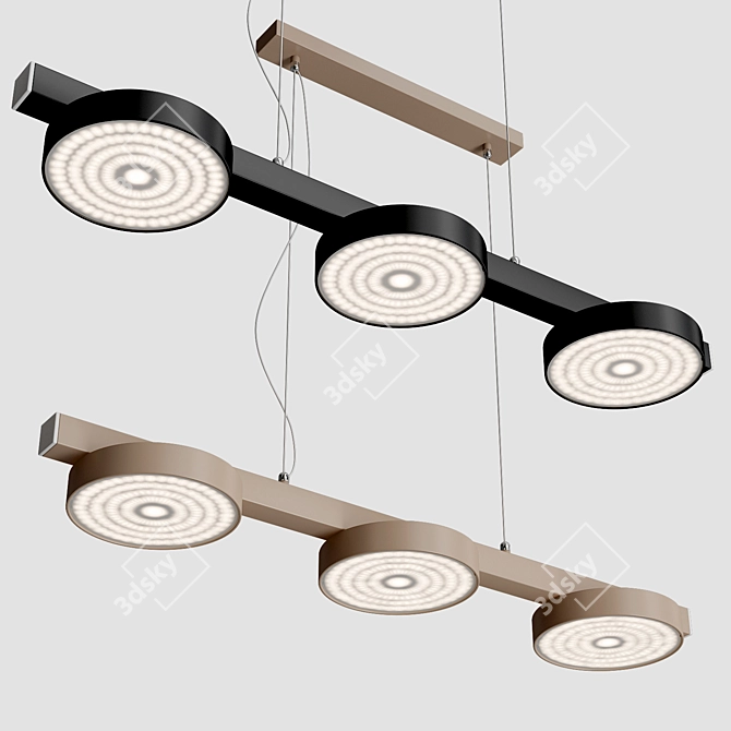 Modern Tavis Long Pendant Light 3D model image 2