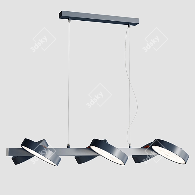 Modern Tavis Long Pendant Light 3D model image 3