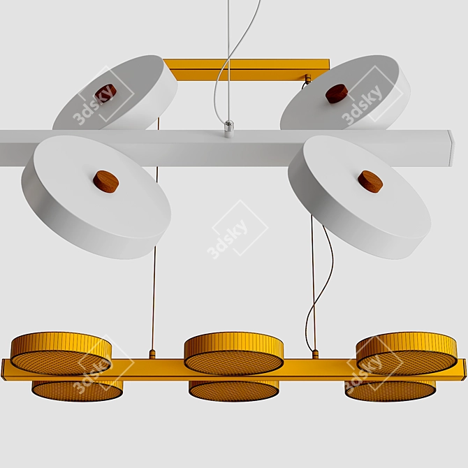 Modern Tavis Long Pendant Light 3D model image 4