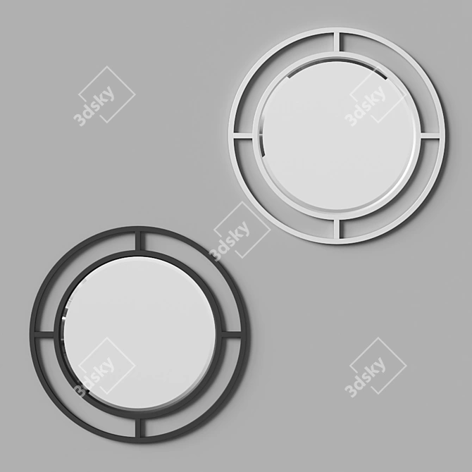 Modern Round Wall Mirror: Gallant 3D model image 2